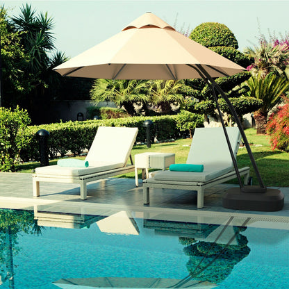 11' Cantilever Patio Umbrella with Wheeled Base