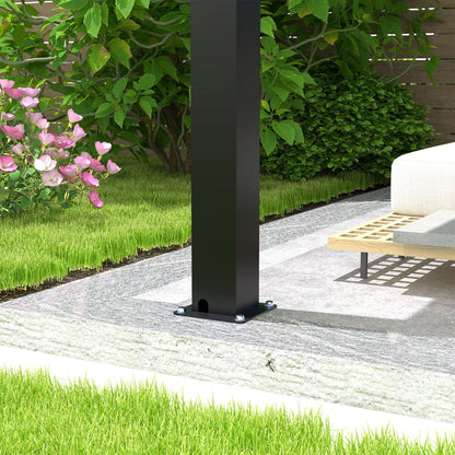 19' x 10' Louvered Pergola with Steel Louvers – Black