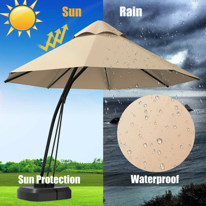11' Cantilever Patio Umbrella with Wheeled Base
