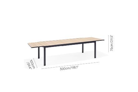 Panama Dark 9-Piece Extendable Outdoor Dining Set