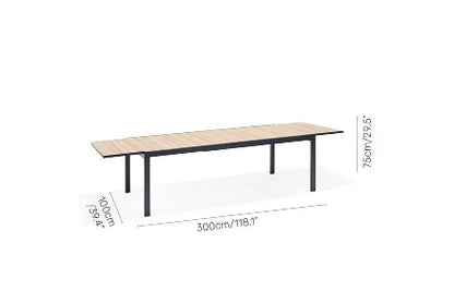 Panama Dark 9-Piece Extendable Outdoor Dining Set