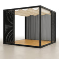 Outdoor Pergola Built to Create Modern Shade, Powder-Coated Aluminum Frame, Marine-Grade Fabric Canopy