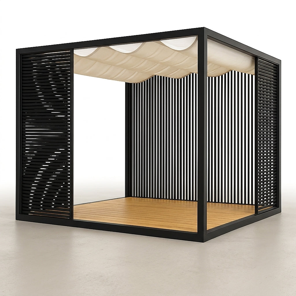 NoirVerge Aperture Pergola — Studio Shot