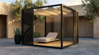 NoirVerge Aperture Pergola — Lifestyle