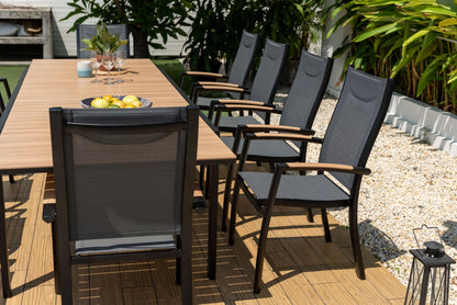 Panama Dark 9-Piece Extendable Outdoor Dining Set