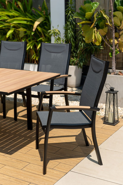 Panama Dark 9-Piece Extendable Outdoor Dining Set