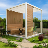 Outdoor Pergola Built to Create Modern Shade, Powder-Coated Aluminum Frame, Marine-Grade Fabric Canopy